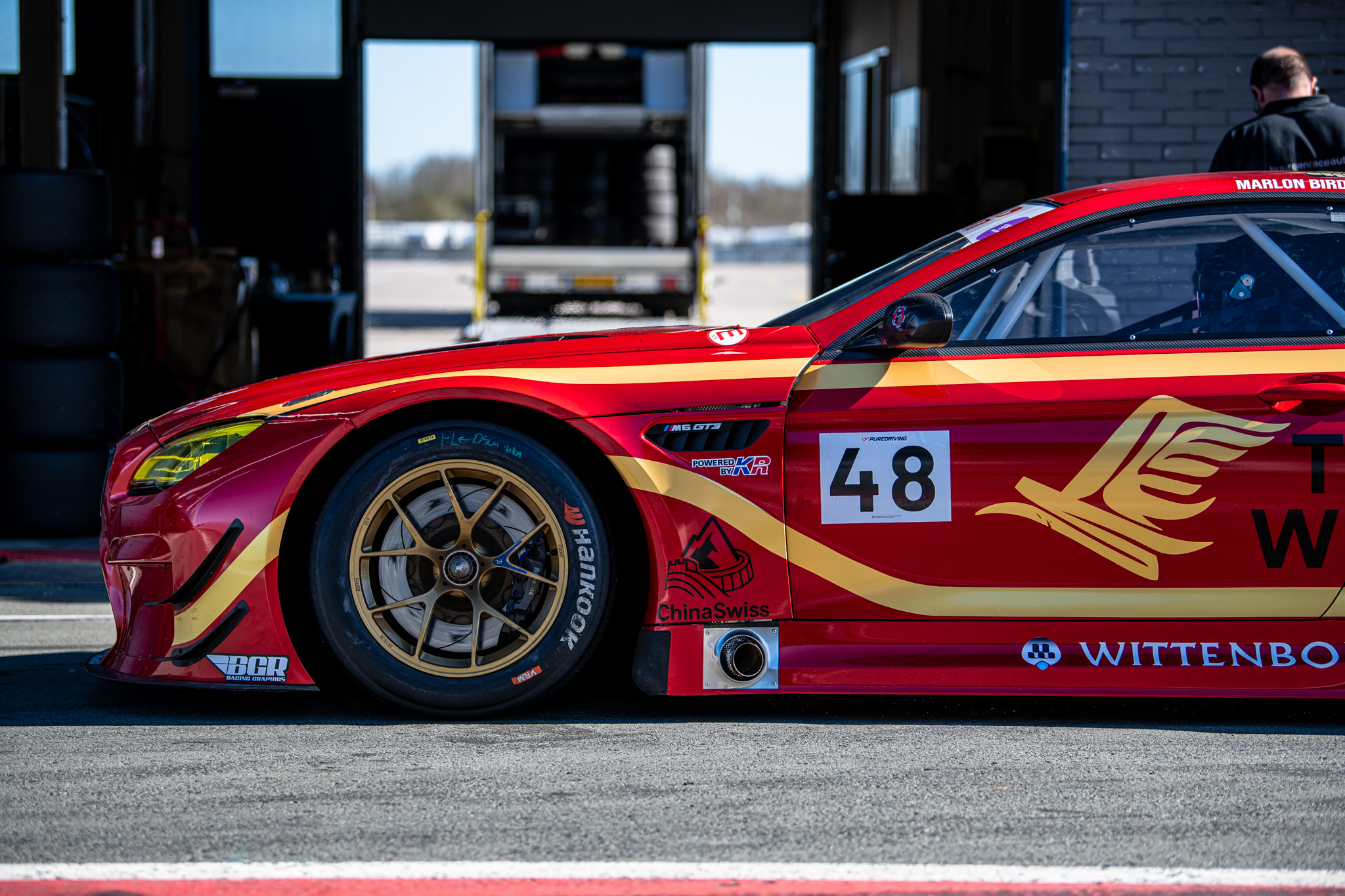 Side detail of the BMW M6 race car